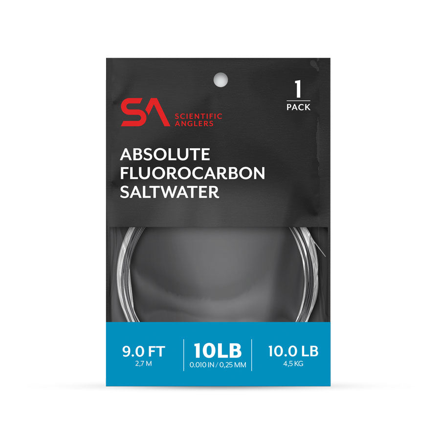 Scientific Anglers ABSOLUTE FLUOROCARBON SALTWATER 9&#39; SINGLE PACK