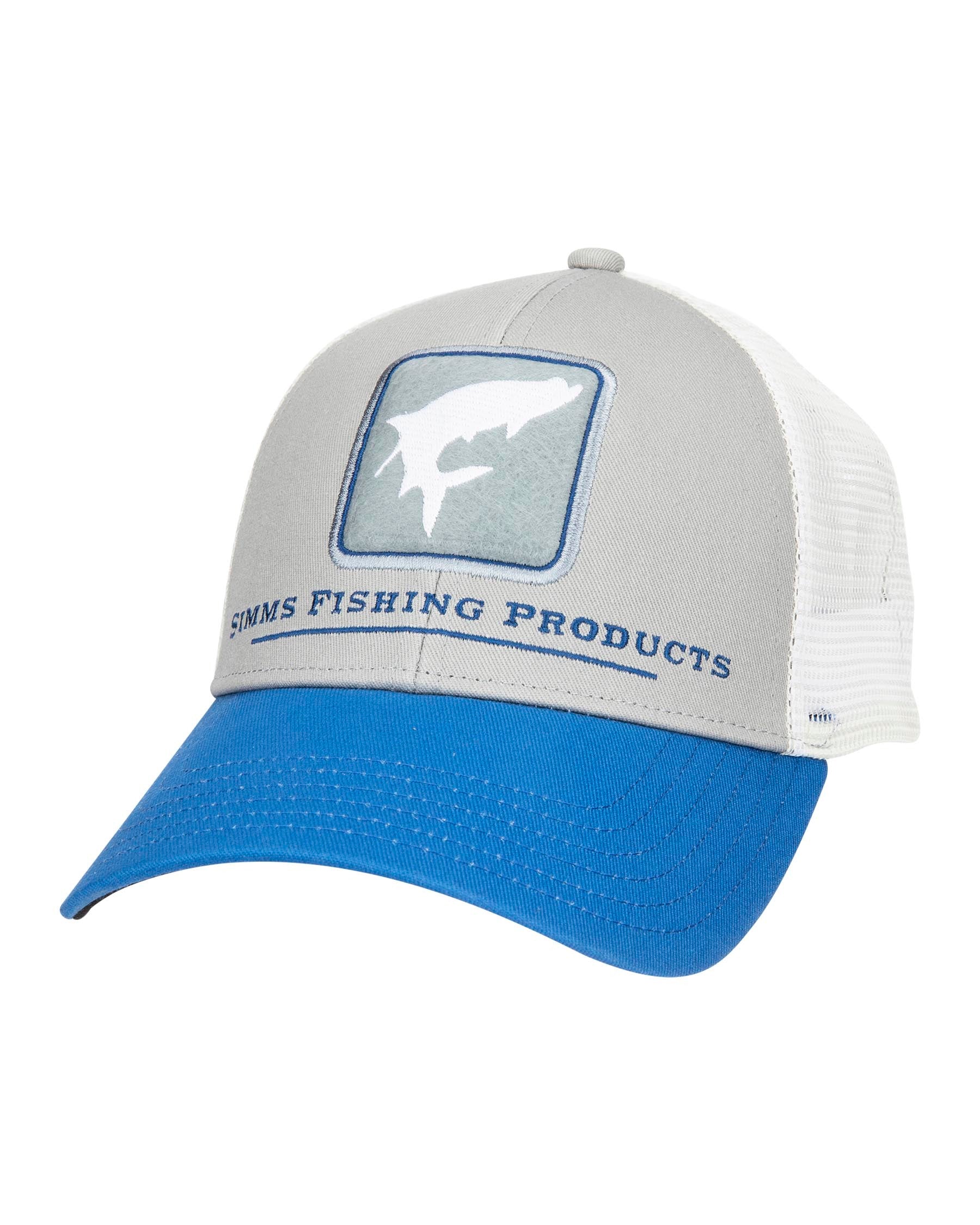Simms Fishing Hat Cap Snap Back Blue One Size Fish - Depop