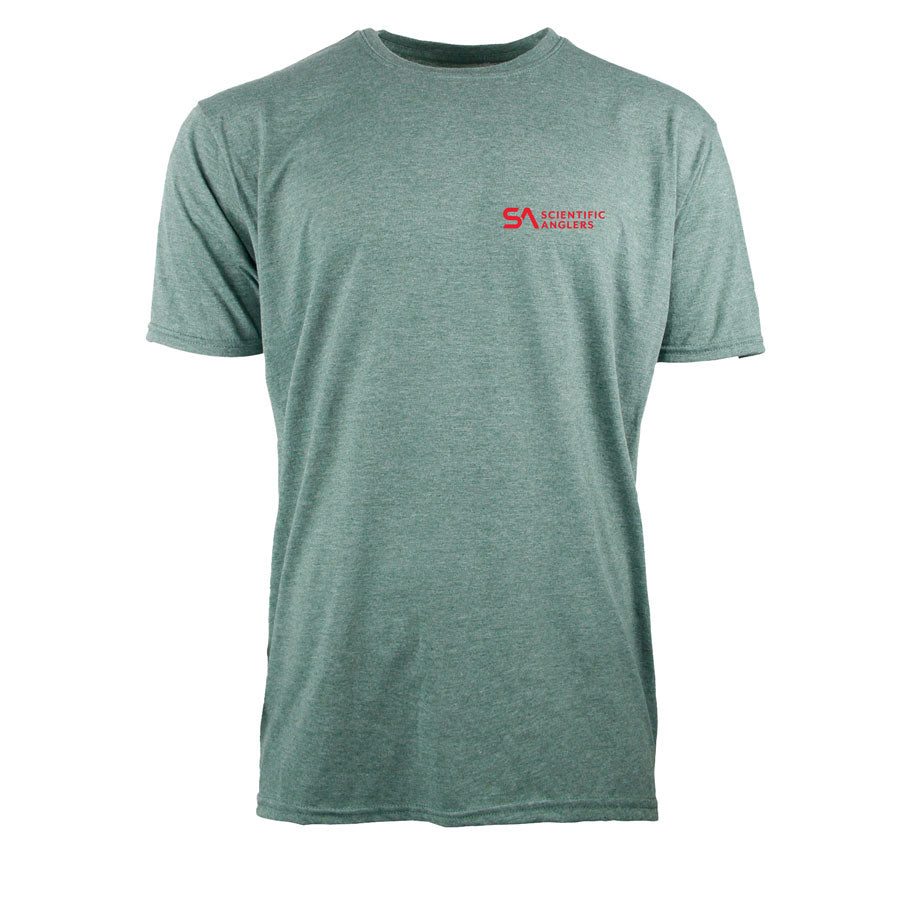 Scientific Anglers HALLOCK DIVER T-SHIRT - HEATHER FOREST GREEN