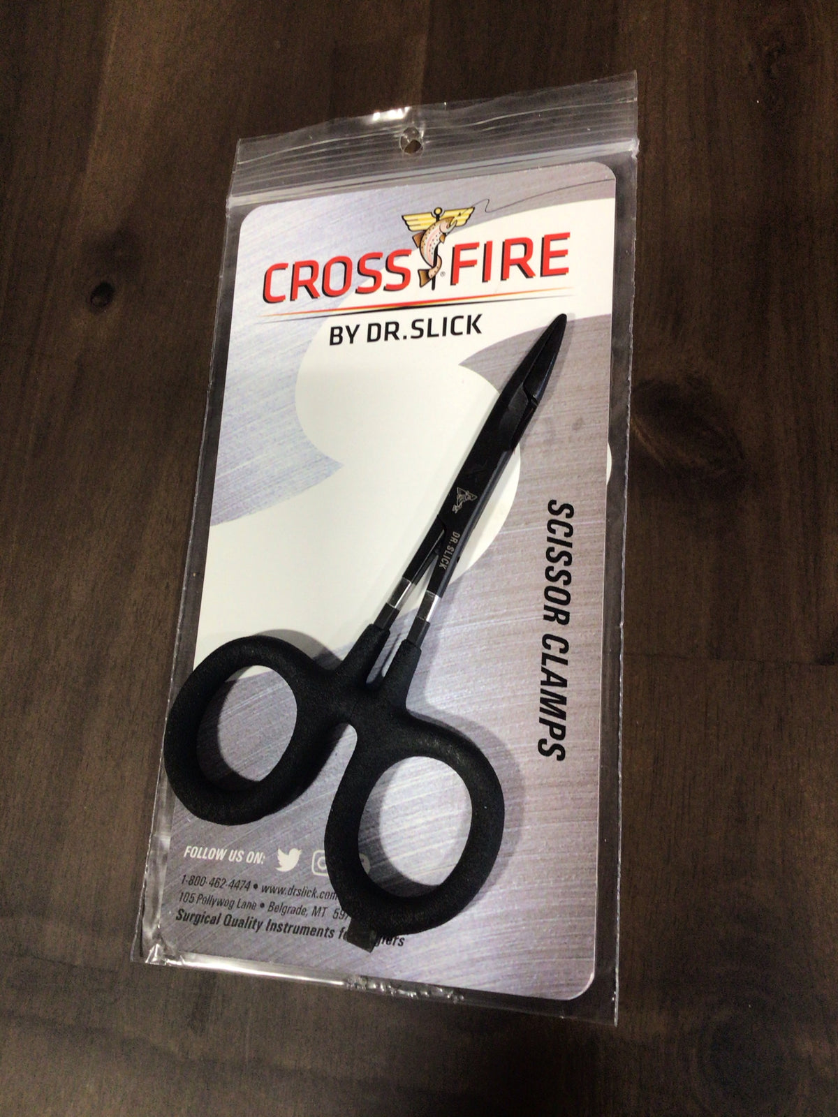 Dr. Slick Crossfire 5&quot; Scissor Clamp with Black Textured Rubber Loops
