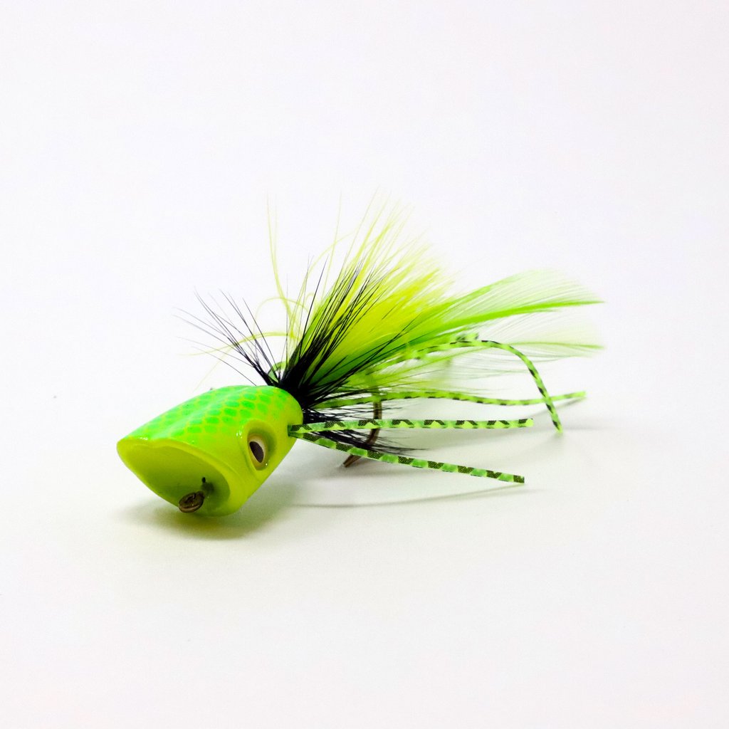 Large lure green yellow black (double hooks)
