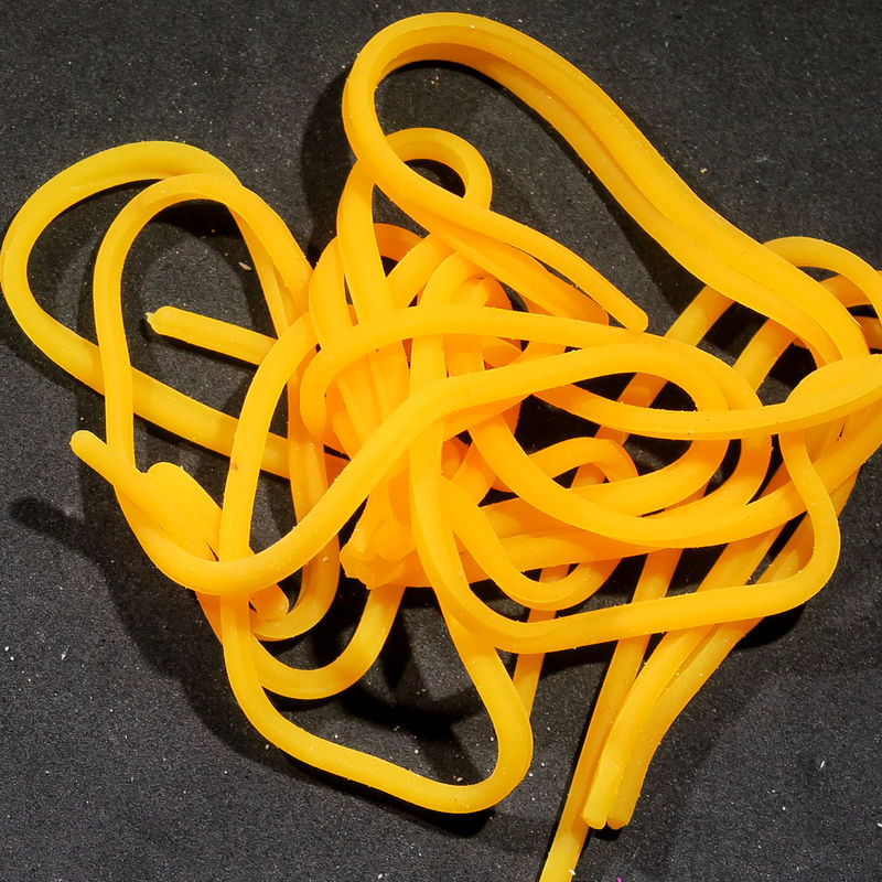 Hareline Squirmy Wormies Fluorescent Orange