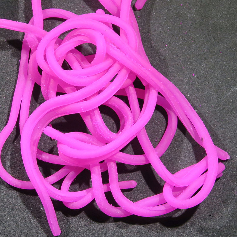Hareline Squirmy Wormies Hot Pink
