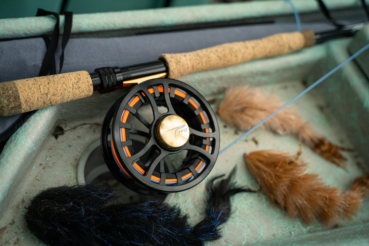 TFO NTR Large Arbor Reel Black/Gold
