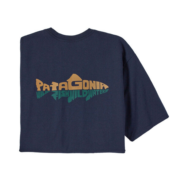 Patagonia Wild Waterline Pocket Responsibili Tee New Navy