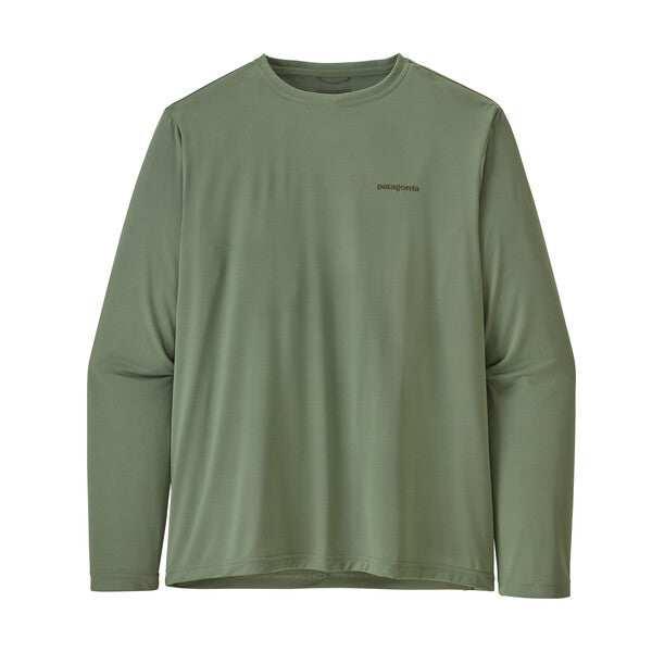 Patagonia Cap Cool Daily Fish Graphic Shirt L/S Wild Waterline: Sedge Green